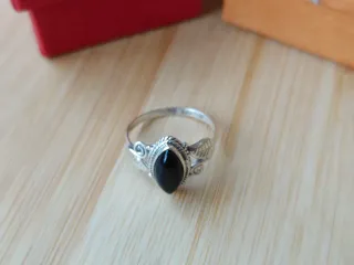 Anillo Plata 925 Onix Negro