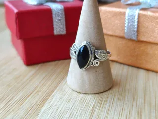 Anillo Plata 925 Onix Negro