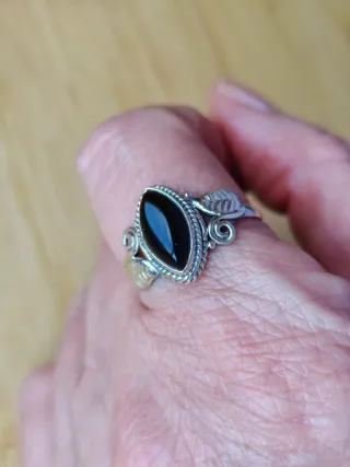 Anillo Plata 925 Onix Negro