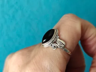 Anillo Plata 925 Onix Negro