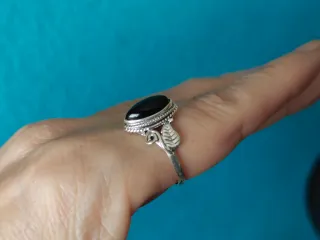 Anillo Plata 925 Onix Negro