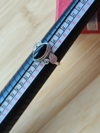 Anillo Plata 925 Onix Negro