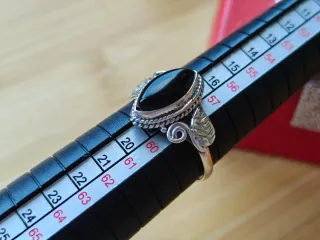 Anillo Plata 925 Onix Negro