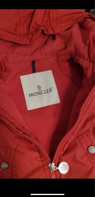 Giacca Moncler Bambino 3-6 mesi Rossa