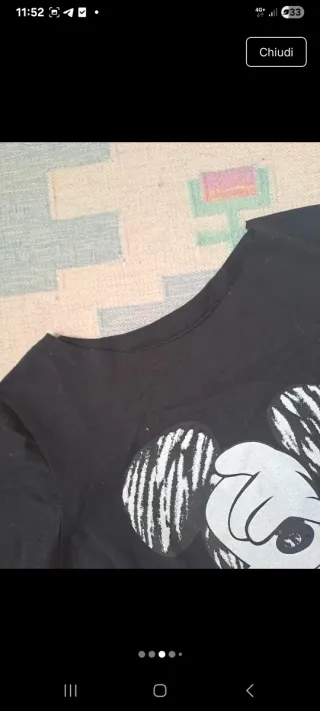 Vestito felpa Topolino nero