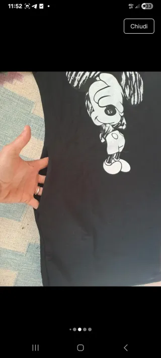 Vestito felpa Topolino nero