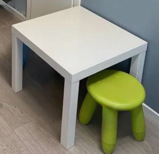 Tavolo ausiliario bianco Ikea Lack 55x55
