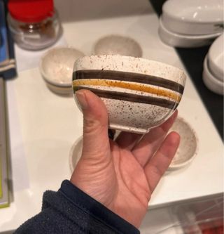 Set 6 ciotole ceramica beige/marrone