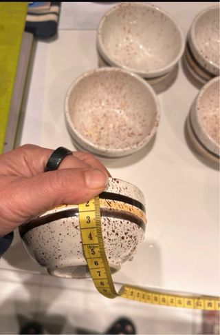 Set 6 ciotole ceramica beige/marrone