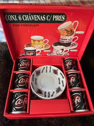 Conjunto 6 Chávenas Café Fine Porcelain