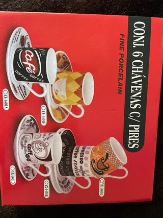 Conjunto 6 Chávenas Café Fine Porcelain