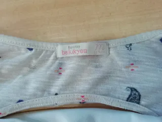 Vestido Bershka boho M color crema