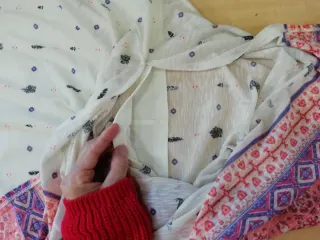 Vestido Bershka boho M color crema