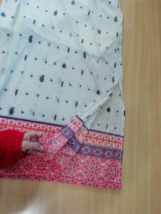 Vestido Bershka boho M color crema