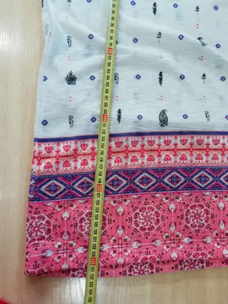 Vestido Bershka boho M color crema