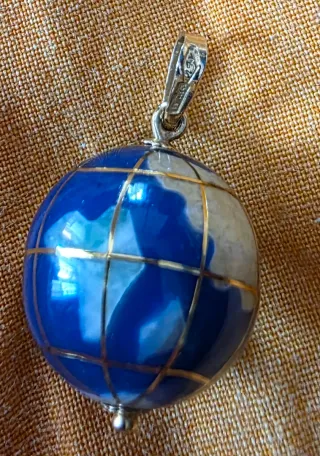 Ciondolo Oro Giallo 750 18kt Mappamondo