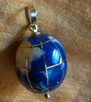 Ciondolo Oro Giallo 750 18kt Mappamondo