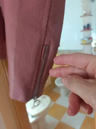 Cazadora polipiel rosa