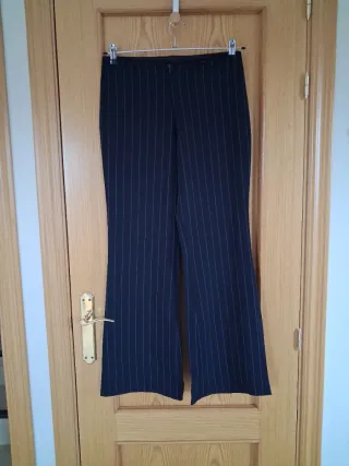 Pantalón Raya Diplomática Negro flare