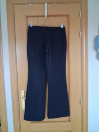 Pantalón Raya Diplomática Negro flare