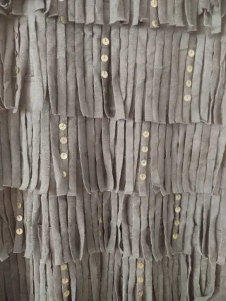 Vestido negro de flecos marca mero moda talla m