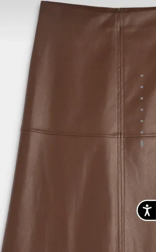Falda Parfois polipiel marrón Talla L