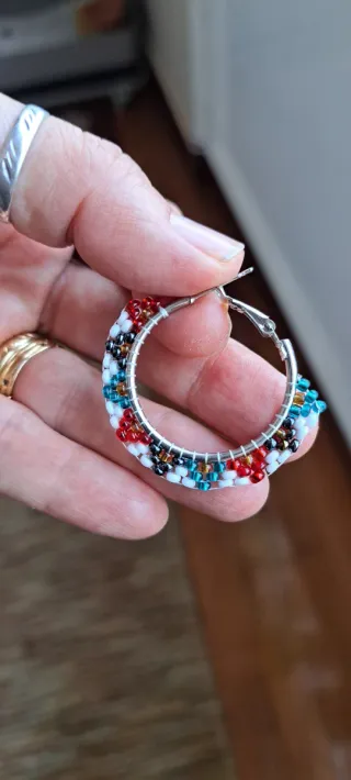 Pendientes Aro con Cuentas