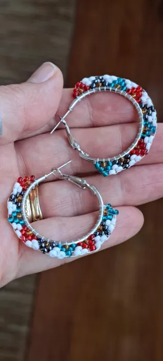 Pendientes Aro con Cuentas