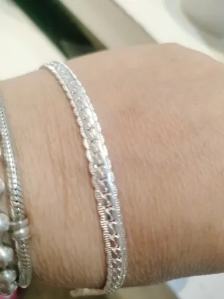 Pulsera plata diseño serpiente