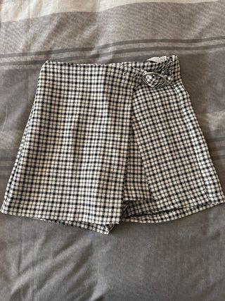 Falda pantalón cuadros mujer