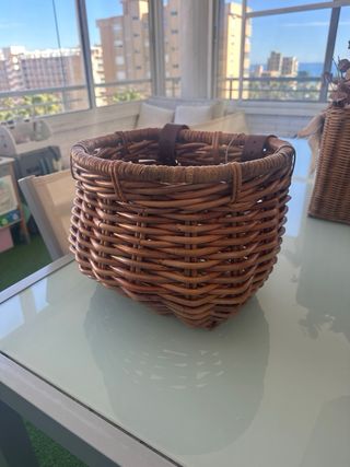 Cesta Mimbre Bici Vintage