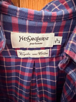 Camisa YSL cuadros Talla L