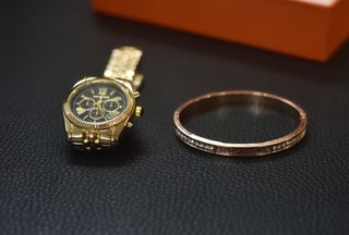 Conjunto Michael Kors Relógio Brincos Colar