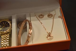 Conjunto Michael Kors Relógio Brincos Colar