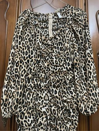 Vestido H&M Leopardo Talla M (38)