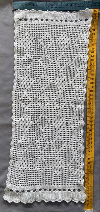 Centrino uncinetto cotone bianco fatto a mano