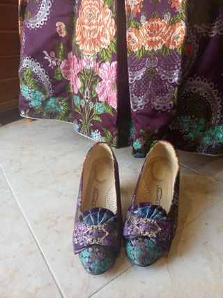 Traje de Fallera Multicolor con 2 Copiños