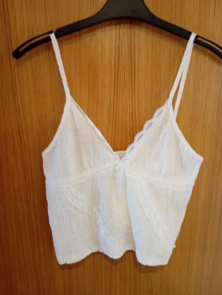 Top blanco Pull&Bear talla M