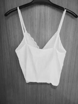 Top blanco Pull&Bear talla M