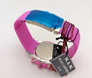 Orologio M&M Emporio Rosa e Argento Cristalli
