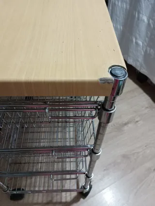 Carrello Ausiliare Cucina in Legno e Metallo