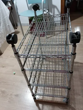 Carrello Ausiliare Cucina in Legno e Metallo