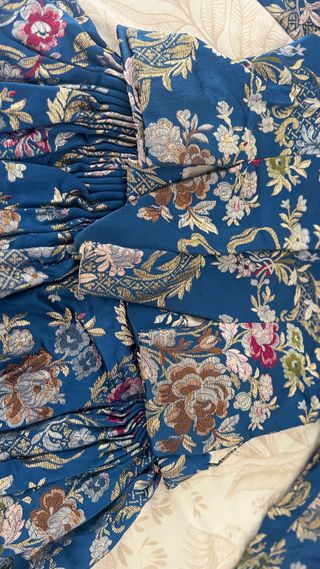 Traje de Fallera azul y dorado