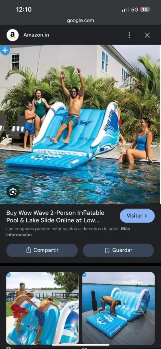 Tobogán piscina + flotador