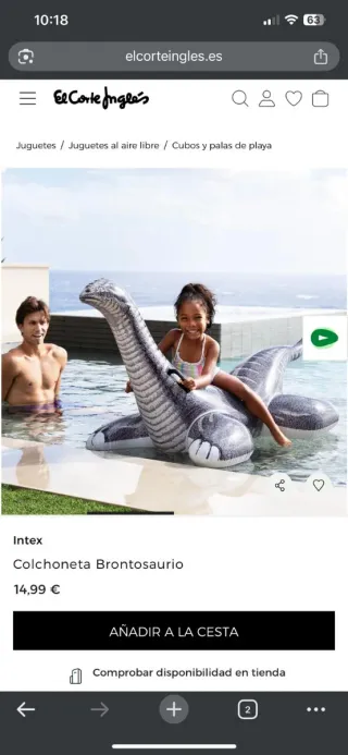 Tobogán piscina + flotador