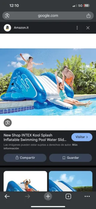 Tobogán piscina + flotador