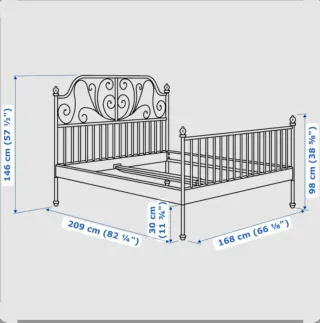 Cama de forja blanca Leivik Ikea