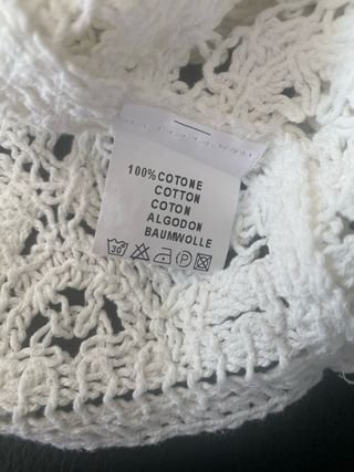 Maglia uncinetto traforata bianca taglia unica