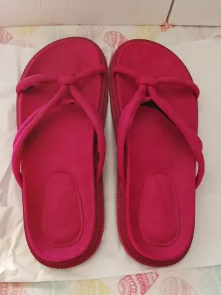Chanclas Mujer Rosas/Rojas
