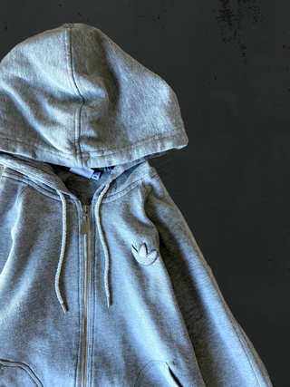 Sudadera Adidas Originals gris cremallera Talla S